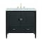 James Martin Vanities 36'' Vanity, Carbon Oak w/ 3 CM Carrara White Marble Top 485-V36-CBO-3CAR - alternate 1